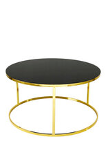 Kafijas galdiņš, Asir, 80x42,5x80 cm, zelts/melns cena un informācija | Žurnālgaldiņi | 220.lv