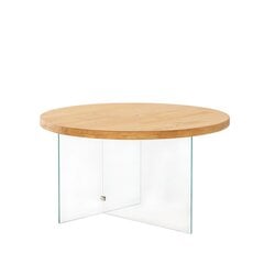 Кофейный столик Asir, 70x40 см, бежевый/прозрачный цена и информация | Журнальные столики | 220.lv