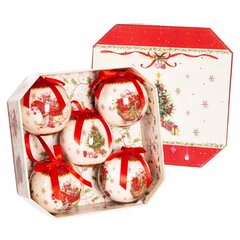 Ziemassvētku eglītes rotaļlietas, papīrs, 7,5 x 7,5 cm, 5 gab. cena un informācija | Eglīšu rotājumi | 220.lv