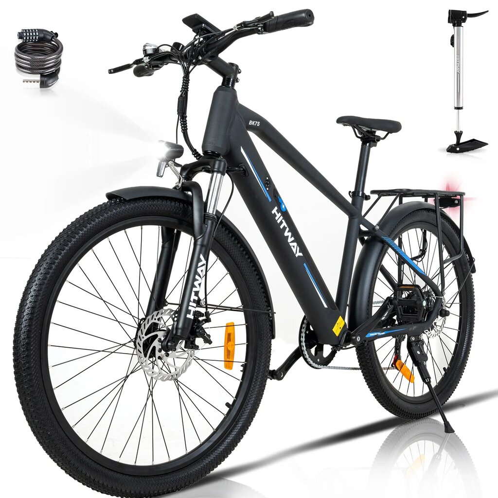 Elektriskais velosipēds Hitway BK7S, 26", melns cena un informācija | Elektrovelosipēdi | 220.lv