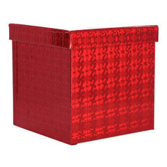 Dāvanu kaste, sarkana 26,5x26,5 cm cena un informācija | Veļas grozi un mantu uzglabāšanas kastes | 220.lv