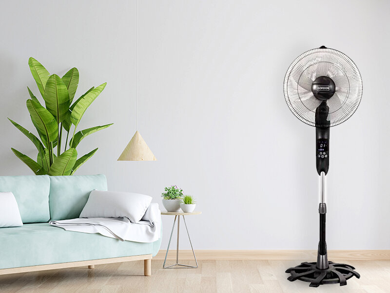 Ventilators ar pulti Gordon 70W, melns cena un informācija | Ventilatori | 220.lv