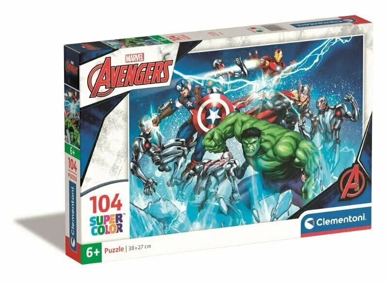 Puzle Clementoni Marvel Avengers, 104 gab. cena un informācija | Puzles, 3D puzles | 220.lv