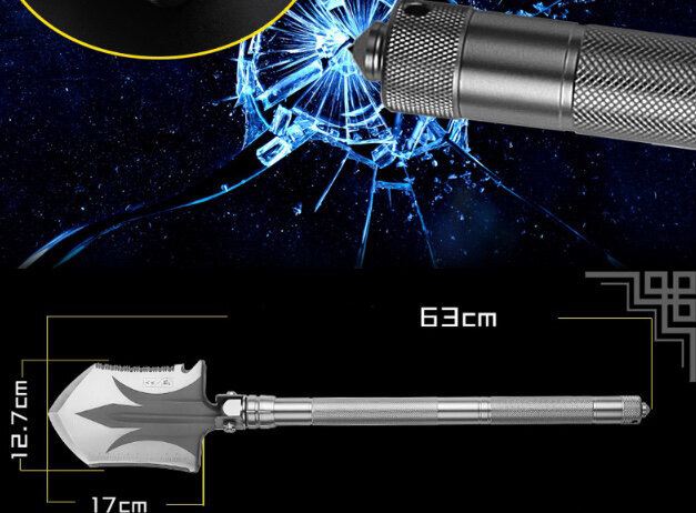 Daudzfunkcionāla saliekama lāpsta 63 cm cena un informācija | Rokas instrumenti | 220.lv