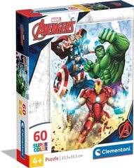 Puzle Clementoni Marvel Avengers, 60 gab. cena un informācija | Puzles, 3D puzles | 220.lv