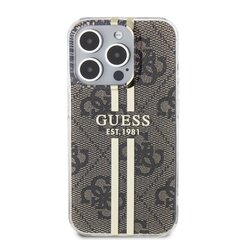 Guess IML 4G Gold Stripe Case for iPhone 15 Black цена и информация | Чехлы для телефонов | 220.lv