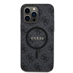 Guess PU Leather 4G Colored Ring MagSafe Case for iPhone 14 Pro Brown цена и информация | Чехлы для телефонов | 220.lv