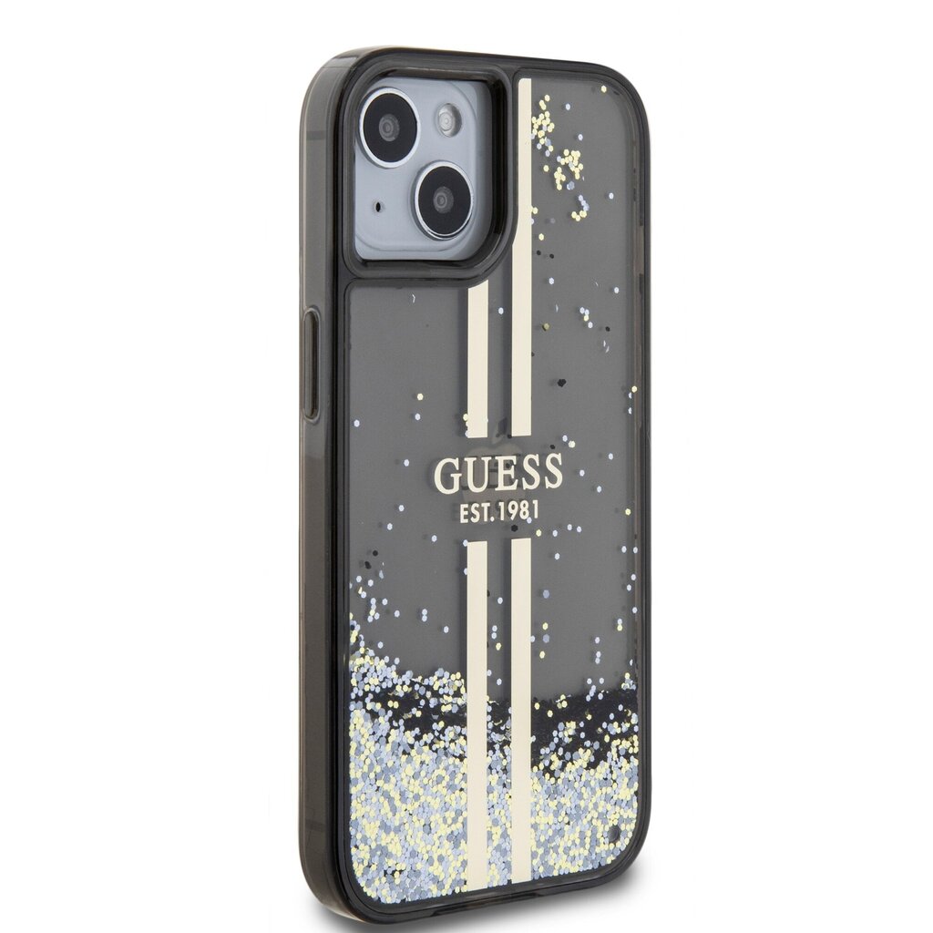 Guess TPU Liquid Glitter Gold Stripe Case cena un informācija | Telefonu vāciņi, maciņi | 220.lv