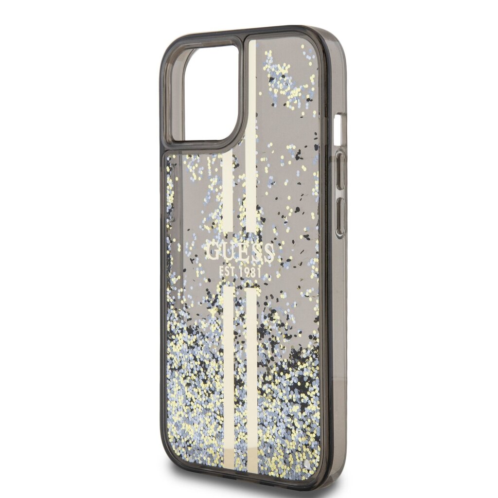 Guess TPU Liquid Glitter Gold Stripe Case cena un informācija | Telefonu vāciņi, maciņi | 220.lv