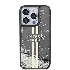 Guess PC|TPU Liquid Glitter Gold Stripe Case for iPhone 15 Pro Max Transparent цена и информация | Чехлы для телефонов | 220.lv