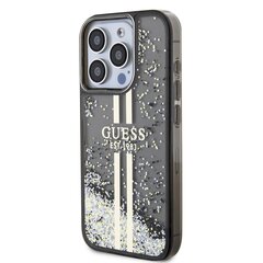 Guess PC|TPU Liquid Glitter Gold Stripe Case for iPhone 15 Pro Max Transparent цена и информация | Чехлы для телефонов | 220.lv