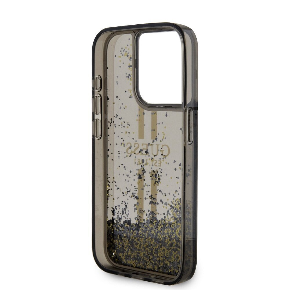 Guess TPU Liquid Glitter Gold Stripe Case cena un informācija | Telefonu vāciņi, maciņi | 220.lv