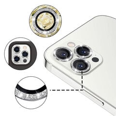 Стекло закаленное HARD DIAMOND для камеры (ОБЪЕКТИВА) для Iphone 13 Pro/13 Pro Max серебристое (3 шт.) цена и информация | Защитные пленки для телефонов | 220.lv