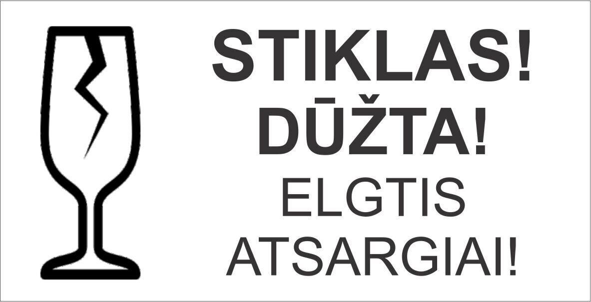 Informatīvā uzlīme preču iepakojuma marķēšanai, 100x51 mm, 100 gab. cena un informācija | Kancelejas preces | 220.lv