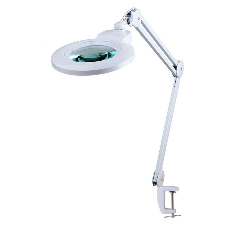 Kosmetoloģijas LED lampa ar lupu 5D AF-0032, balta cena un informācija | Mēbeles skaistumkopšanas saloniem | 220.lv