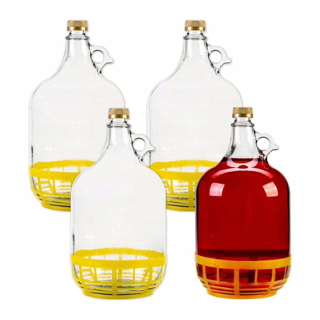 Stikla pudele, 4 gab., 5000 ml цена и информация | Virtuves piederumi | 220.lv