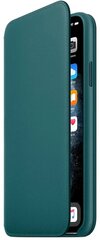 MY1Q2ZM|A Apple Leather Folio Case for iPhone 11 Pro Max Peacock цена и информация | Чехлы для телефонов | 220.lv