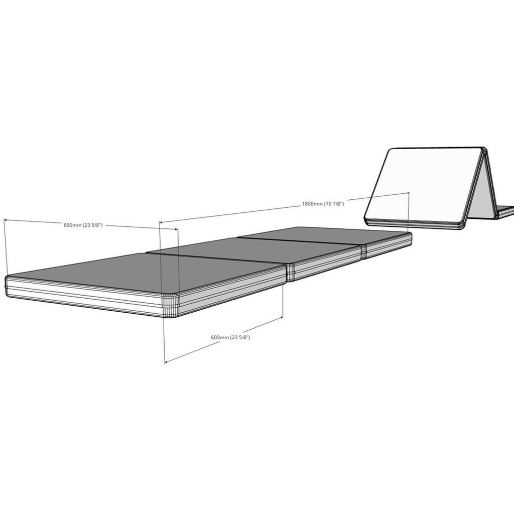 Vingrošanas saliekamais matracis 180cm cena un informācija | Vingrošanas paklāji | 220.lv
