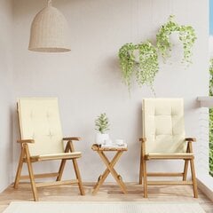2-vu dārza krēslu komplekts ar spilveniem vidaXL, bēšs цена и информация | скамейка со столиком | 220.lv