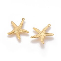 Nerūsējošā tērauda 304 kulons Starfish 22x20x2 mm cena un informācija | Rotu veidošana, pērļošana | 220.lv