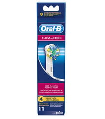 Головка для зубной щетки Oral-B Floss Action, 4 шт. цена и информация | Зубные щетки, пасты | 220.lv