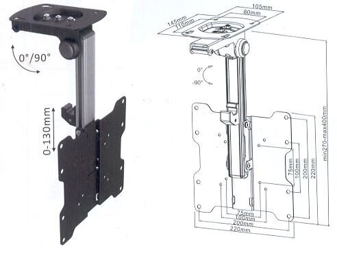 Cabletech UCH0187, 17"-37" цена и информация | TV kronšteini | 220.lv