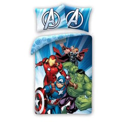 Gultasveļas komplekts bērniem Avengers 140x200, 2 daļas cena un informācija | Bērnu gultas veļa | 220.lv