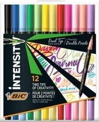 Pildspalvas Bic Intensity Dual Tip, 12 krāsas цена и информация | Канцелярия | 220.lv