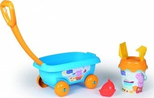 Smilšu rotaļlietu komplekts ratiņos Peppa Pig (Cūciņa Pepa) Smoby цена и информация | Игрушки для песка, воды, пляжа | 220.lv