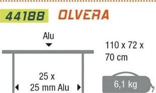 Tūrisma galds High Peak Olvera 110 x 72 x 70 cm cena un informācija | Tūrisma mēbeles | 220.lv