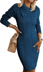 Платье-свитер женское Aleumdr, синее цена и информация | Платья | 220.lv