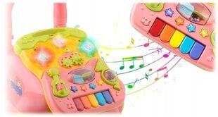 Bērnu stūmējs ar mūziku 2in1, rozā krāsā cena un informācija | Rotaļlietas zīdaiņiem | 220.lv