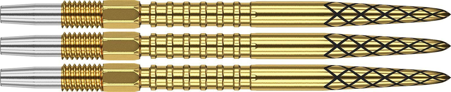 Metāla adatas Target Swiss DS, 30 mm, zelta krāsa, 3 gab. cena un informācija | Šautriņmešana, dārts | 220.lv