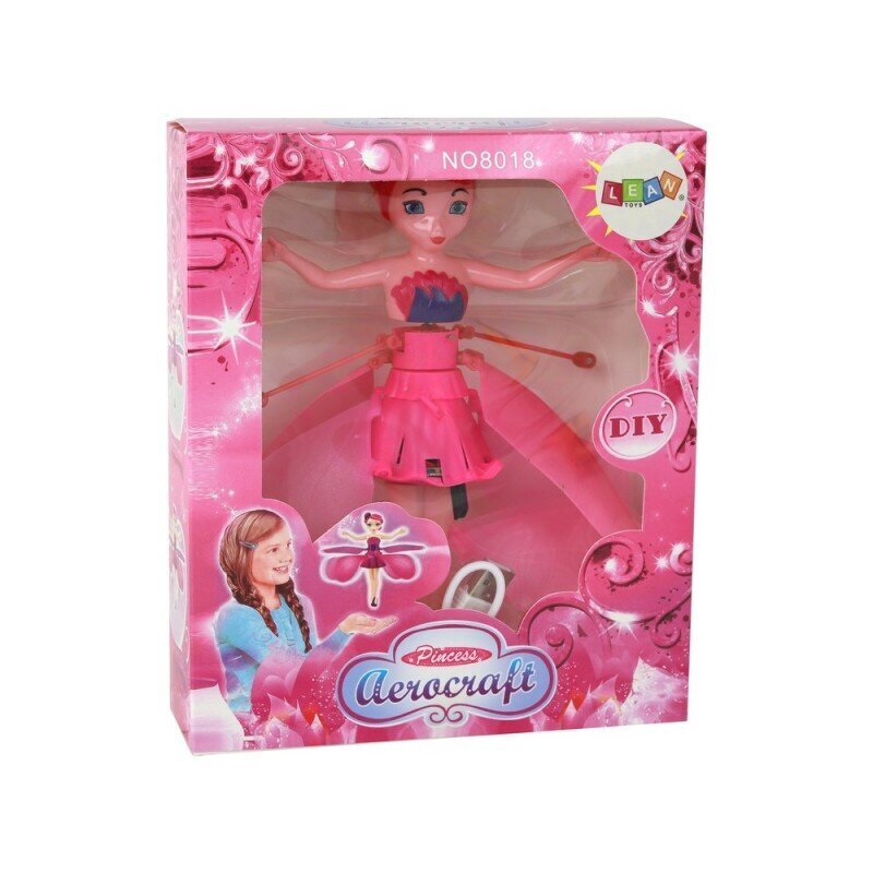 Vadāma lidojoša lelle Lean Toys, rozā cena un informācija | Rotaļlietas meitenēm | 220.lv