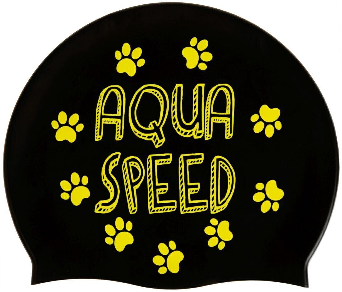 Peldcepure Aqua-speed Kiddie Cat, melna cena un informācija | Peldcepures | 220.lv