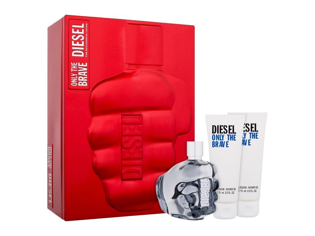 Komplekts Diesel Only The Brave vīriešiem EDT, 125 ml, dušas želeja, 2 x 75 ml cena un informācija | Vīriešu smaržas | 220.lv