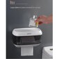 Bezskrūvju tualetes papīra, salvešu turētājs ar plauktu, IVY Oneon цена и информация | Vannas istabas aksesuāri | 220.lv