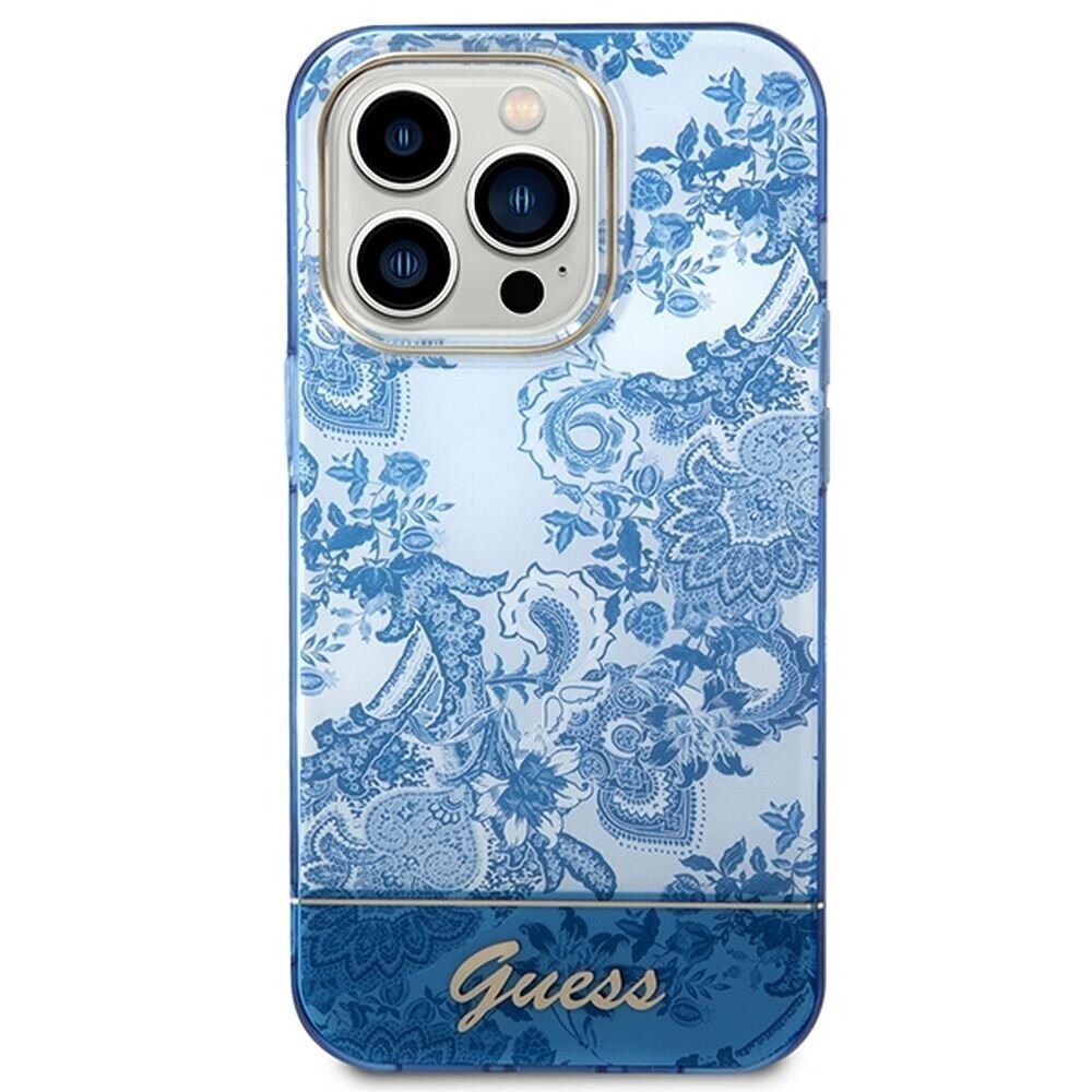 Guess GUHCP14LHGPLHB iPhone 14 Pro blue цена и информация | Telefonu vāciņi, maciņi | 220.lv