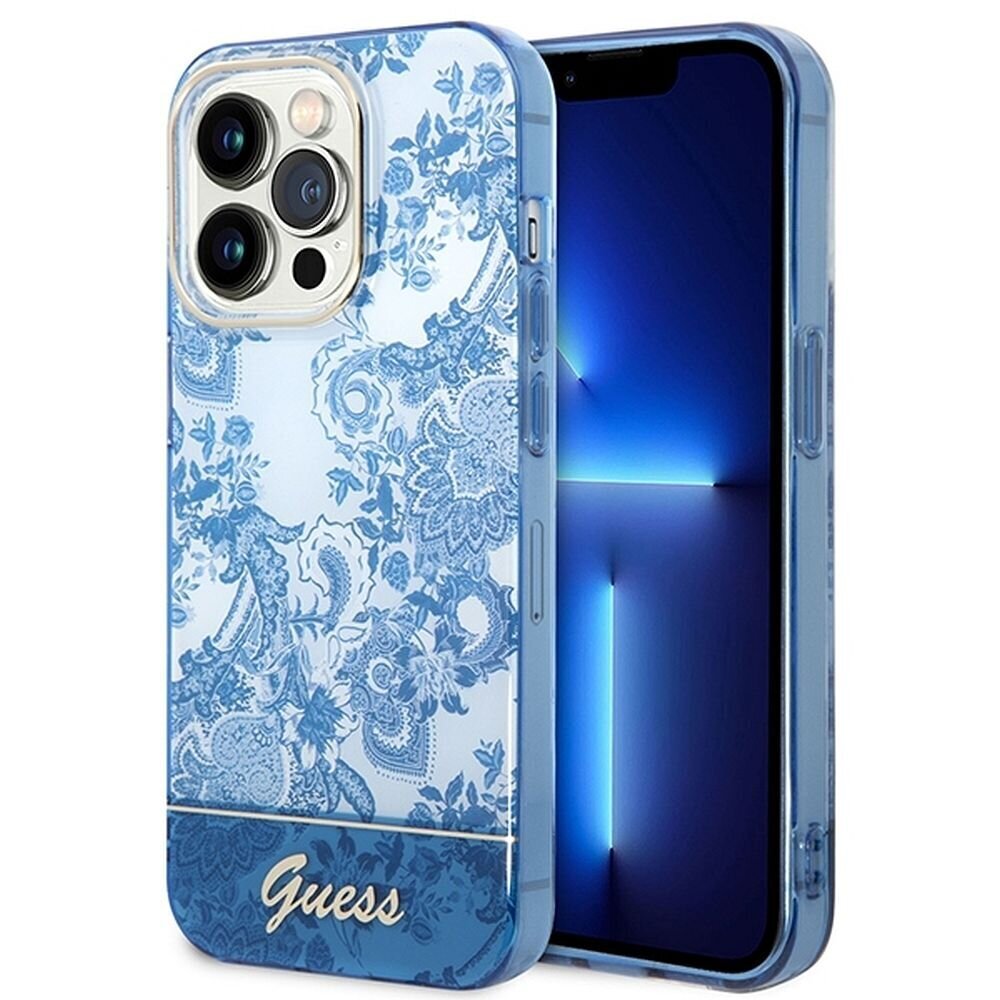 Guess GUHCP14LHGPLHB iPhone 14 Pro blue цена и информация | Telefonu vāciņi, maciņi | 220.lv