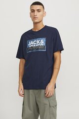 Jack & Jones мужская футболка 12252376*03, тёмно-синий 5715513083611 цена и информация | Jack&Jones Одежда, обувь и аксессуары | 220.lv