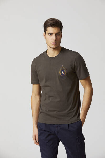 T-krekls vīriešiem Aeronautica Militare 53311-6, brūns cena un informācija | Vīriešu T-krekli | 220.lv