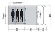 Telts Outwell Sunhill 3 Air, zila cena un informācija | Teltis | 220.lv
