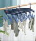 Plastmasas saliekamo drēbju pakaramais ar skavām - 19 klipi - gaiši zils цена и информация | Pakaramie un apģērbu maisi | 220.lv
