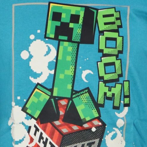 Bērnu T-krekls Minecraft Steve Skeleton, zils cena un informācija | Zēnu krekli | 220.lv
