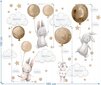 Bērnu sienas uzlīmes ar zaķiem un baloniem цена и информация | Griestu, sienu dekoru elementi | 220.lv