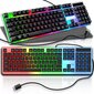 LED izgaismota tastatūra cena un informācija | Klaviatūras | 220.lv