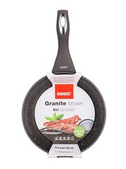 Сковородка  Banquet PREMIUM Granite dark brown  20х4,3 см, индукция цена и информация | Cковородки | 220.lv