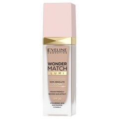 Тональный крем Eveline Wonder Match Lumi Skin Absolute Glow SPF20 20 Nude Warm, 30 мл цена и информация | Пудры, базы под макияж | 220.lv