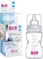 Lovi бутылка для кормления самостерилизующаяся 250 мл + соска 3 м+ цена и информация | Бутылочки и аксессуары | 220.lv