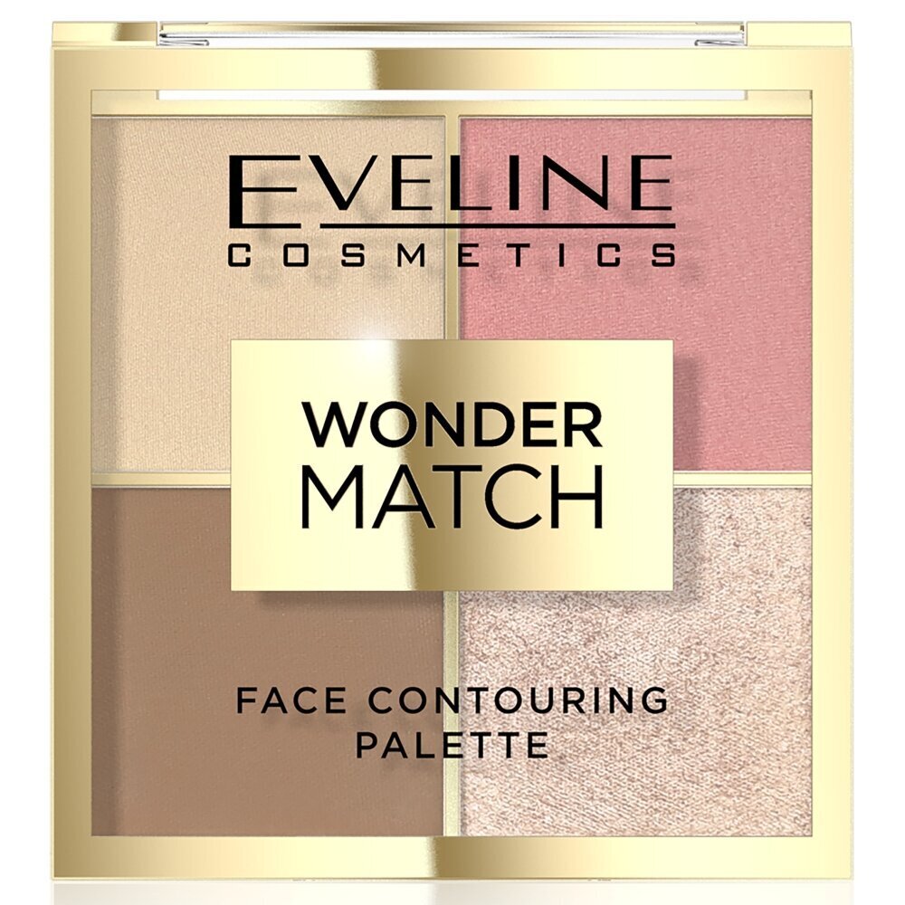 Sejas konturēšanas palete Eveline Wonder Match Face Contouring Palette 02, 10 g cena un informācija | Bronzeri, vaigu sārtumi | 220.lv